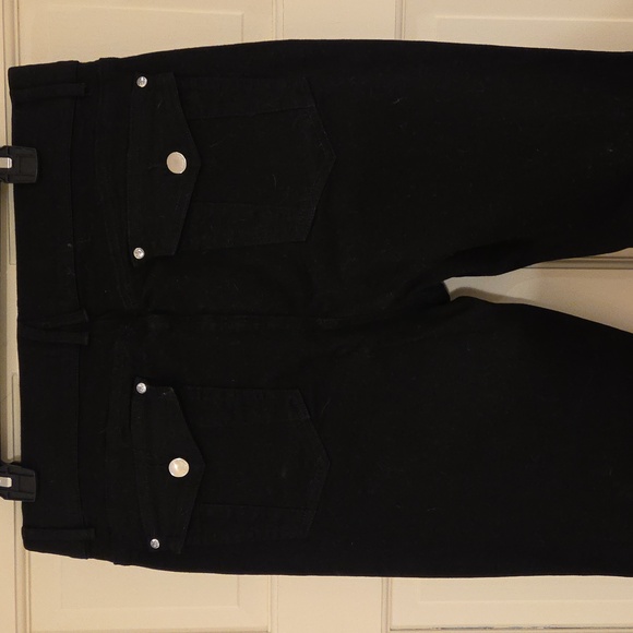 Indigo Poppy Flare Jeans Sz 14 Black - Picture 3 of 5